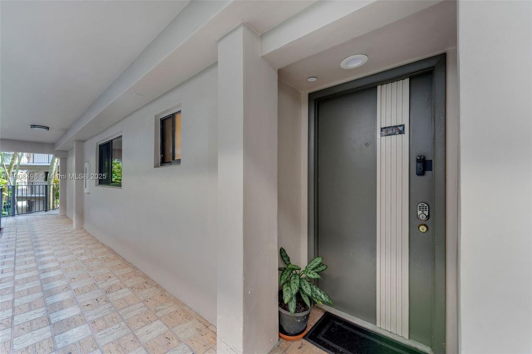 Front door of the apartment