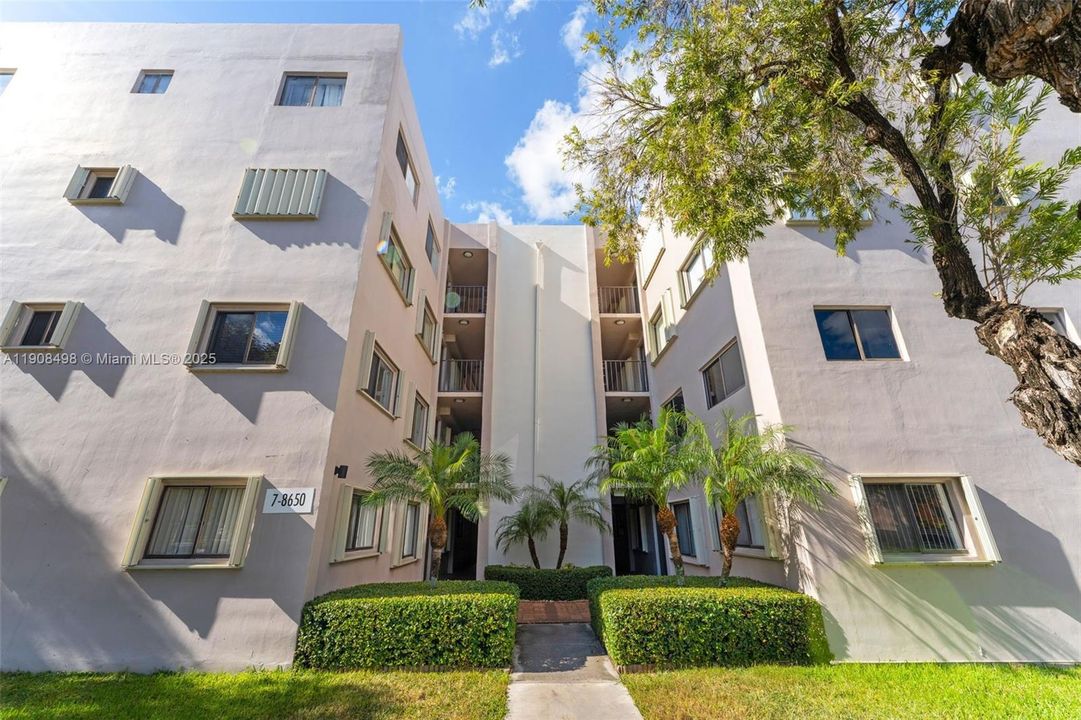 The building where the apartment is located