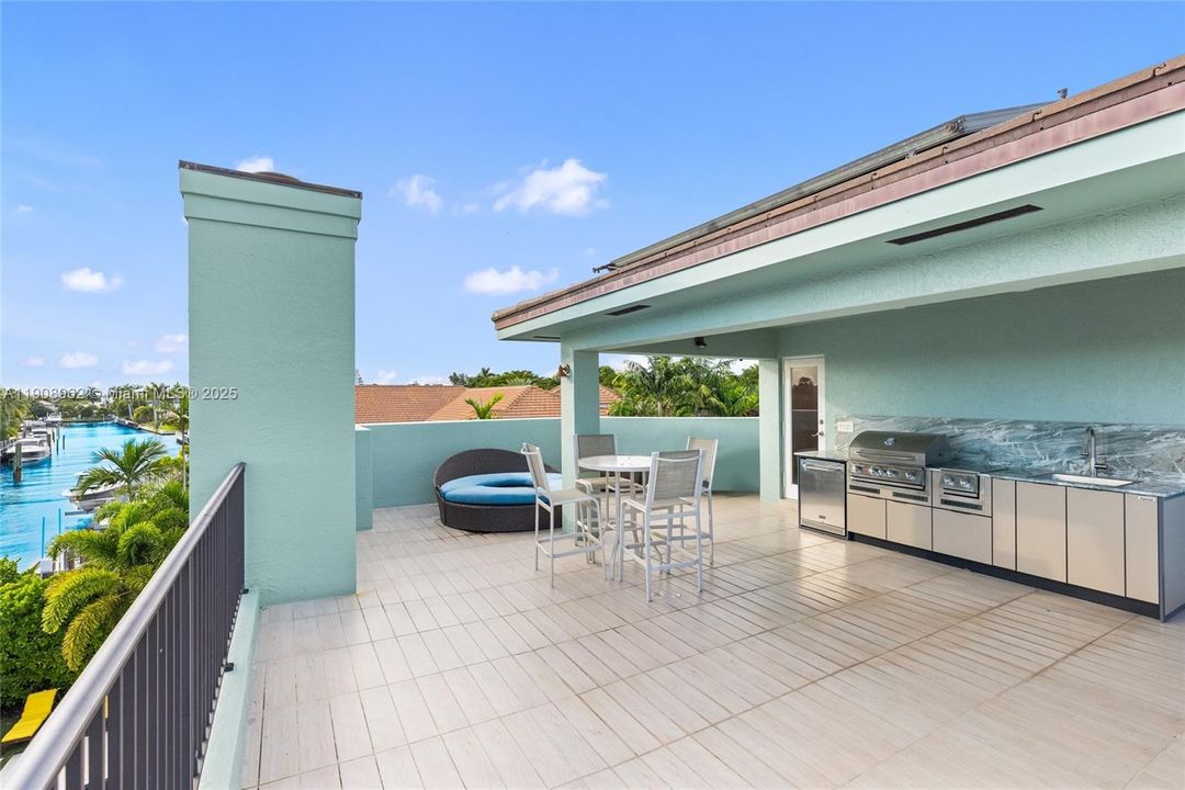Large Rooftop Entertainment Deck with Kitchen