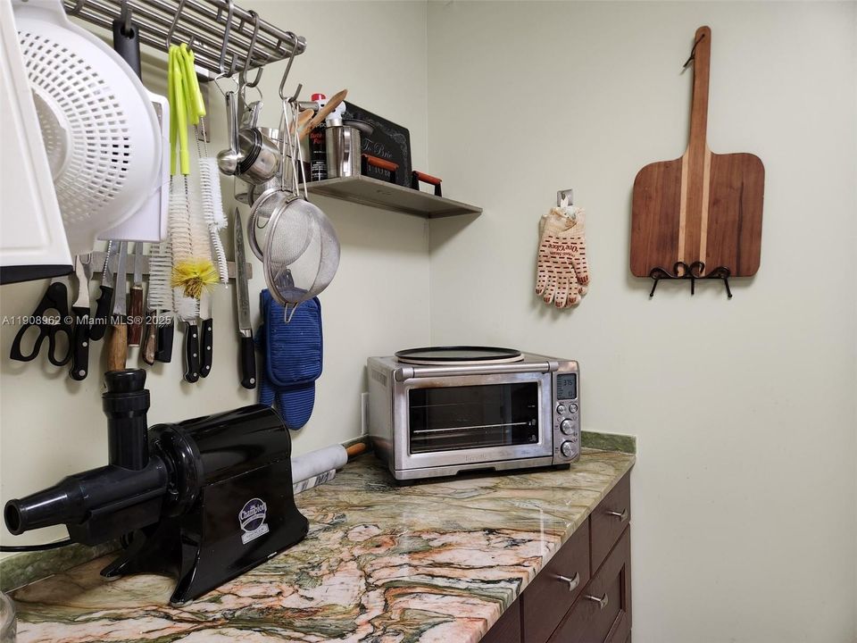 Catering Kitchen with separate dishwasher, Refrigerator & cooking and serving utensils.