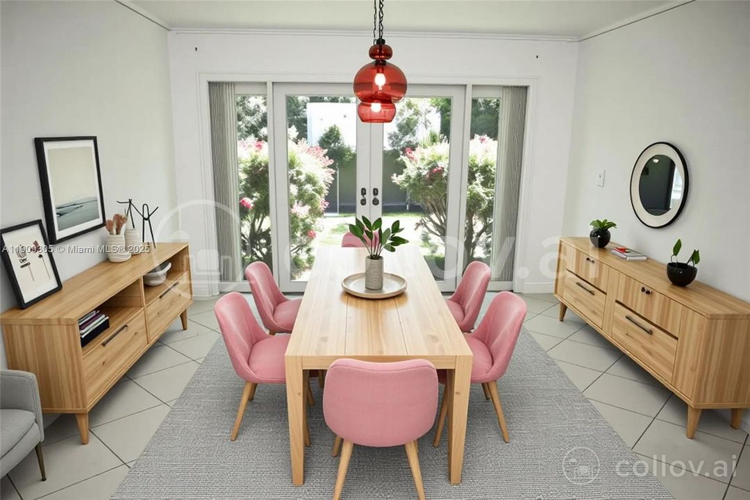 Virtually Staged Dining Room