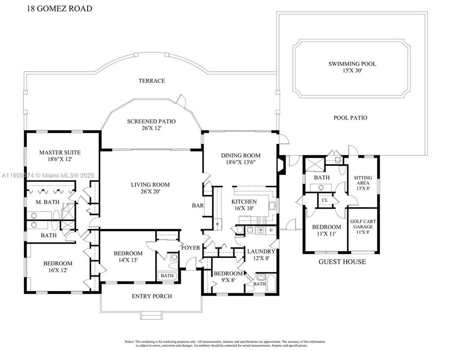На продажу: $6,250,000 (5 спален, 5 ванн, 2945 Квадратных фут)