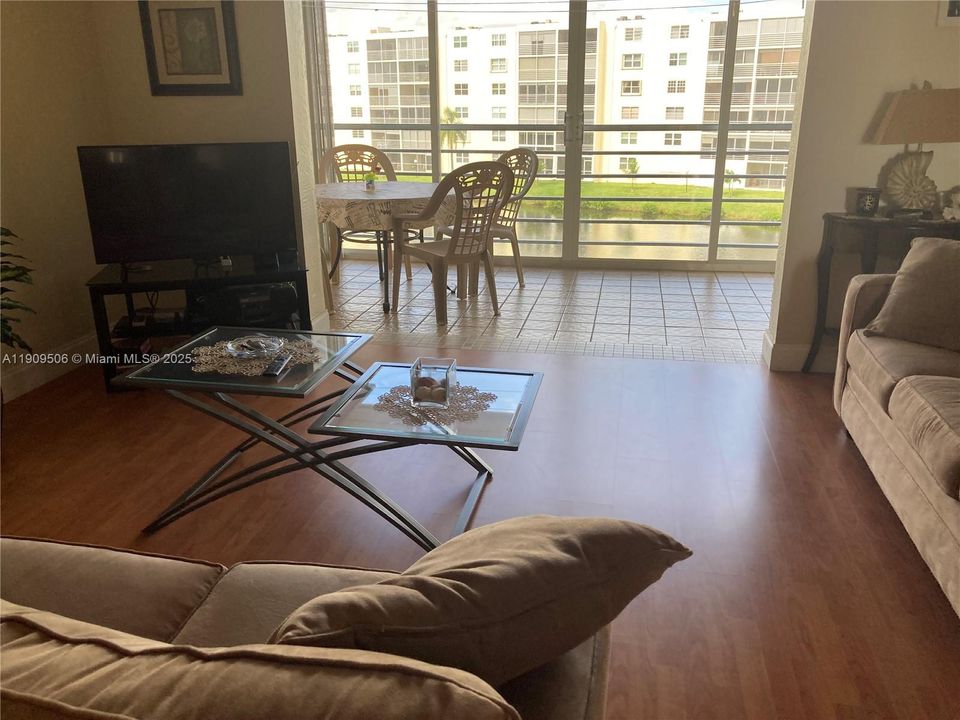 Sofa Bed facing Patio