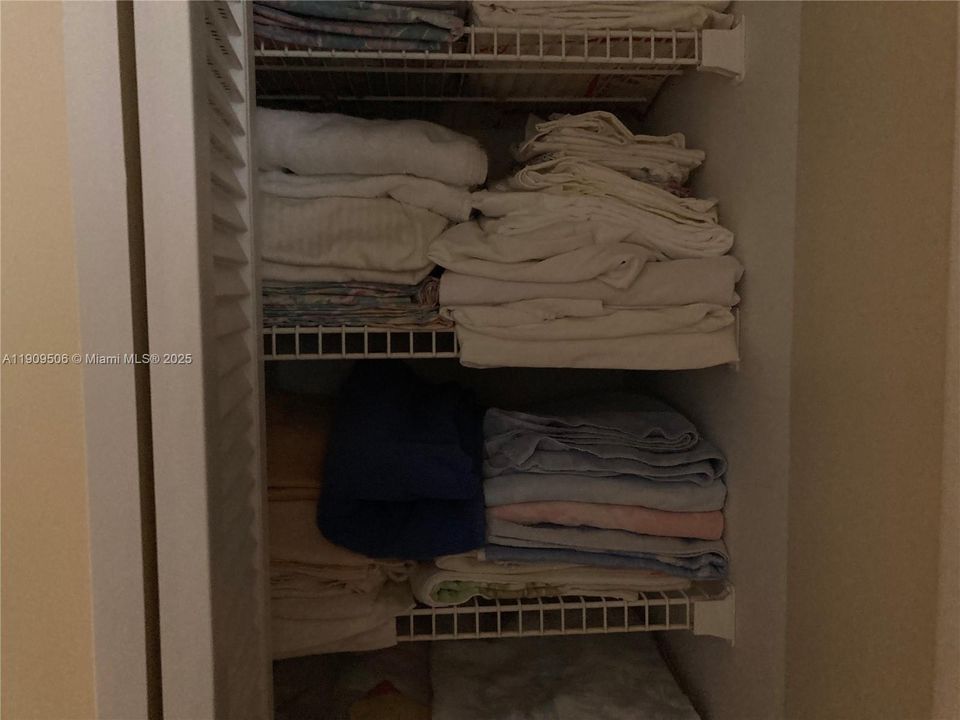 Linen closet in Hallway