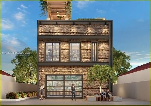 rendering of a 4 unit building on the lot. Zone for 4 units