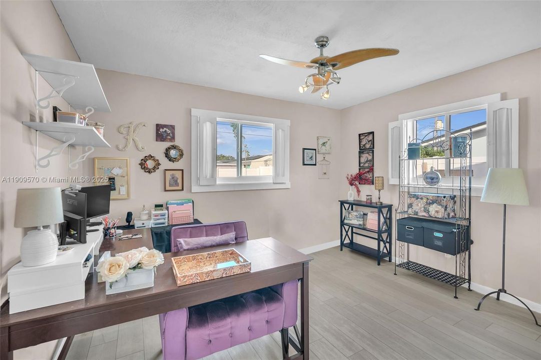 4th Bedroom used as large office.