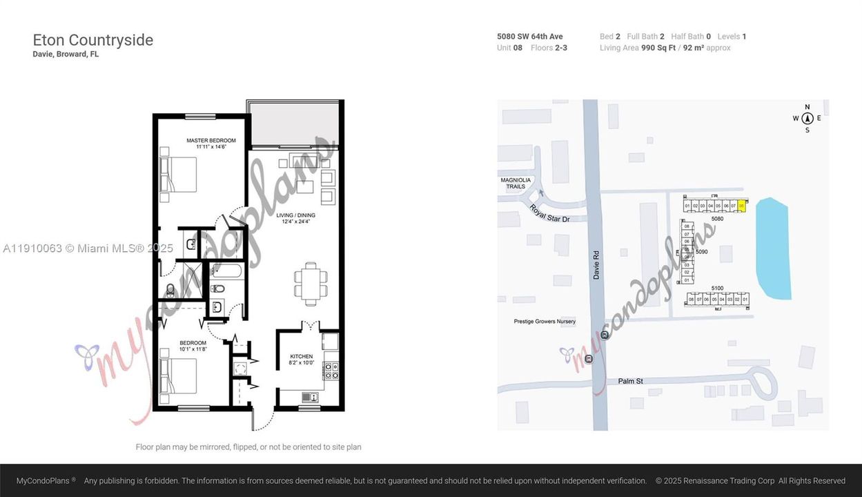 For Sale: $209,999 (2 beds, 2 baths, 990 Square Feet)