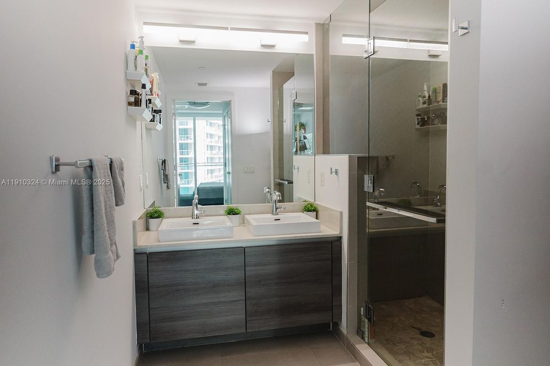 Primary bathroom with large walk-in shower
