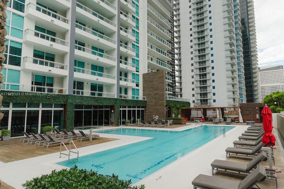 Lap pool and BBQ areas