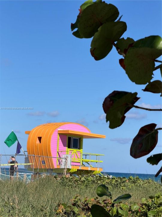 Miami Beach iconic lifeguard stations
