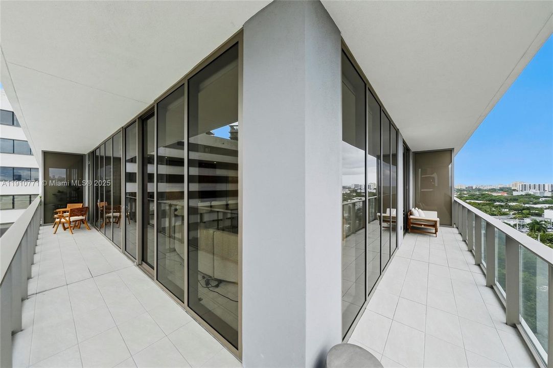 corner unit with wraparound balcony