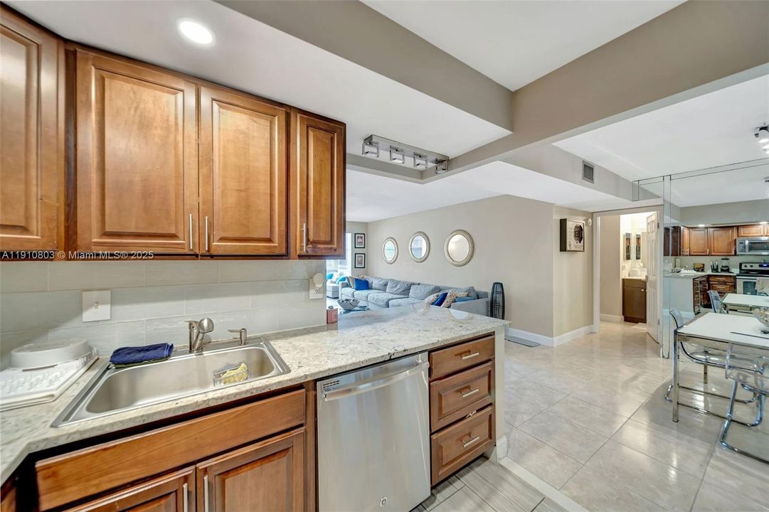 Kitchen adjacent to Dining room area