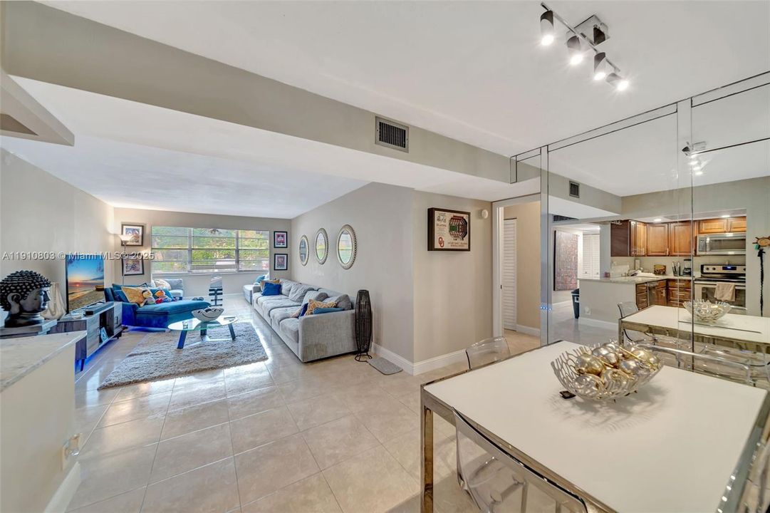 Open Living area - Tile Flooring throughout - No popcorn ceilings