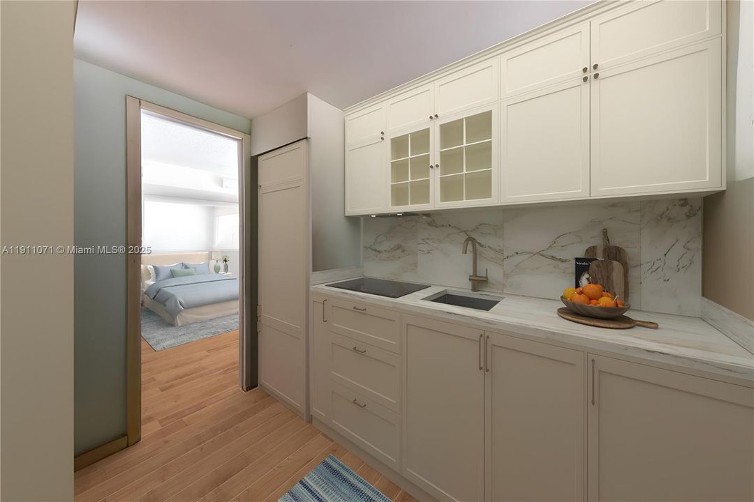Rendering of renovated unit.