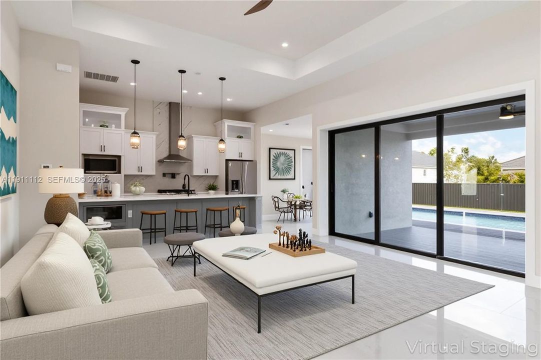 Living Room Virtual Staging