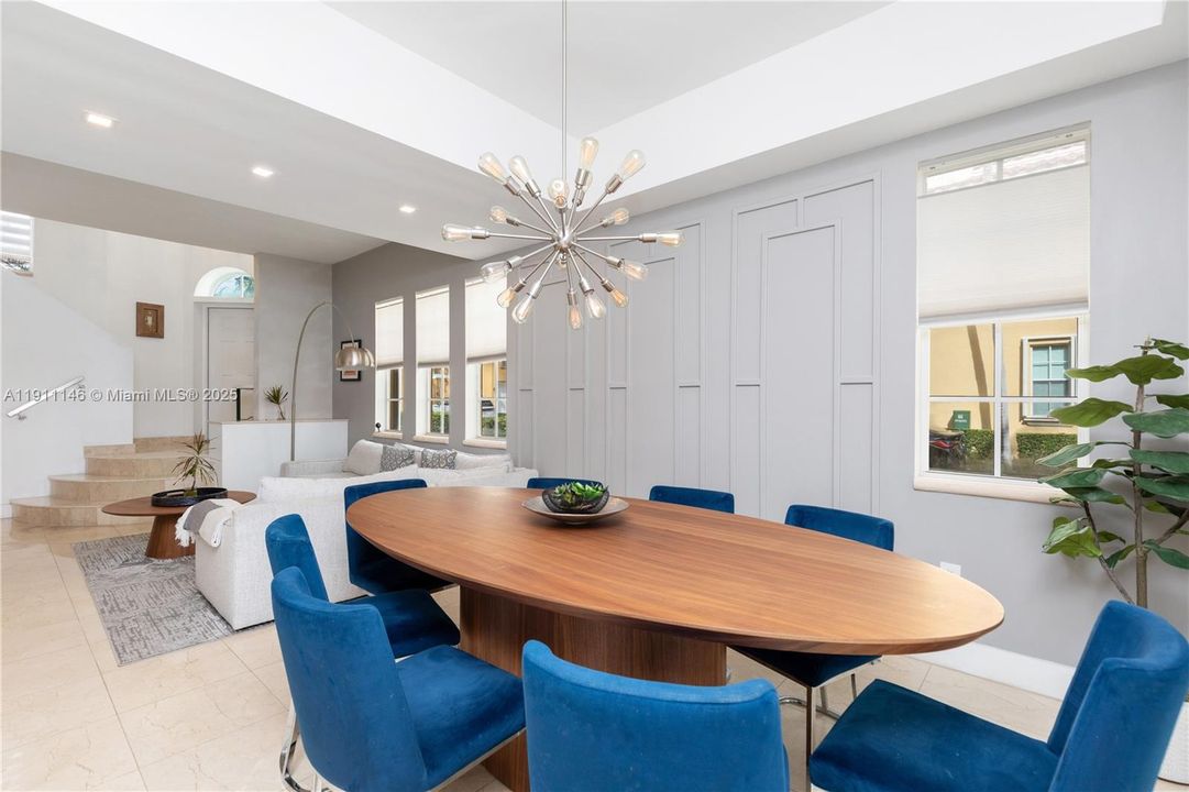 Spacious living and dining area (See next picture of family room)