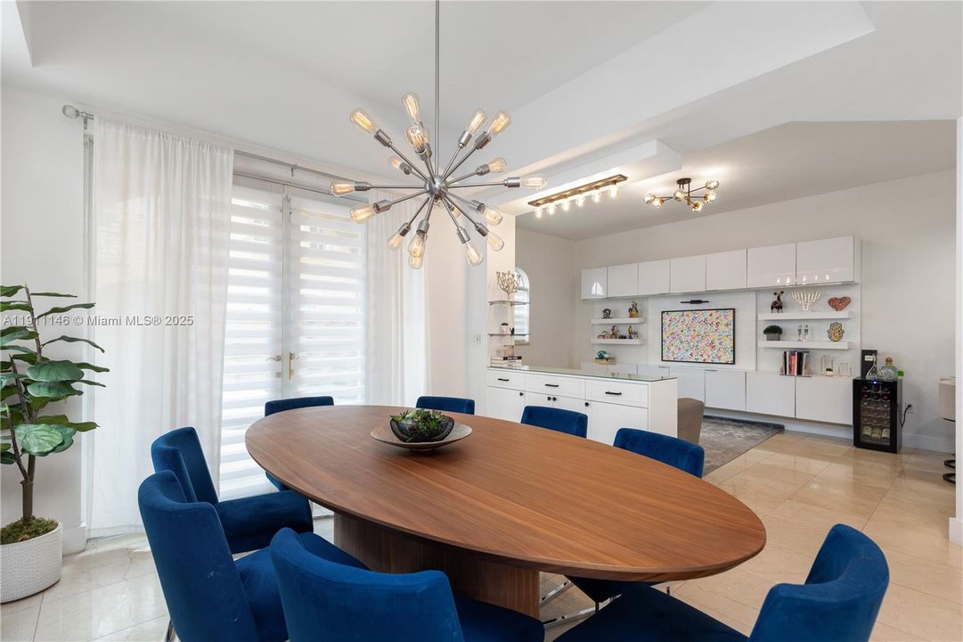 Formal Dining located off the kitchen area