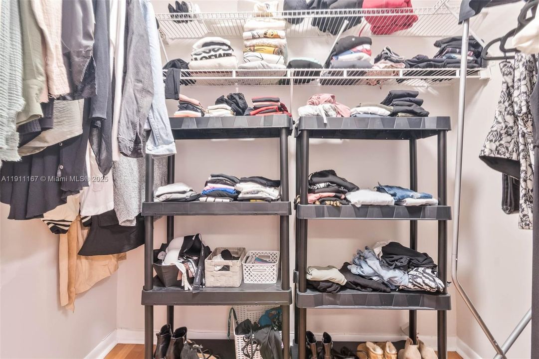 Primary walk in closet