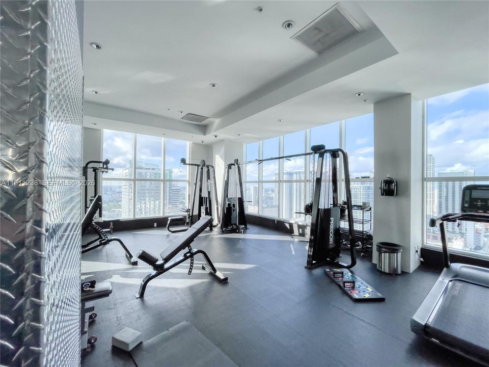 Partial view of the full gym