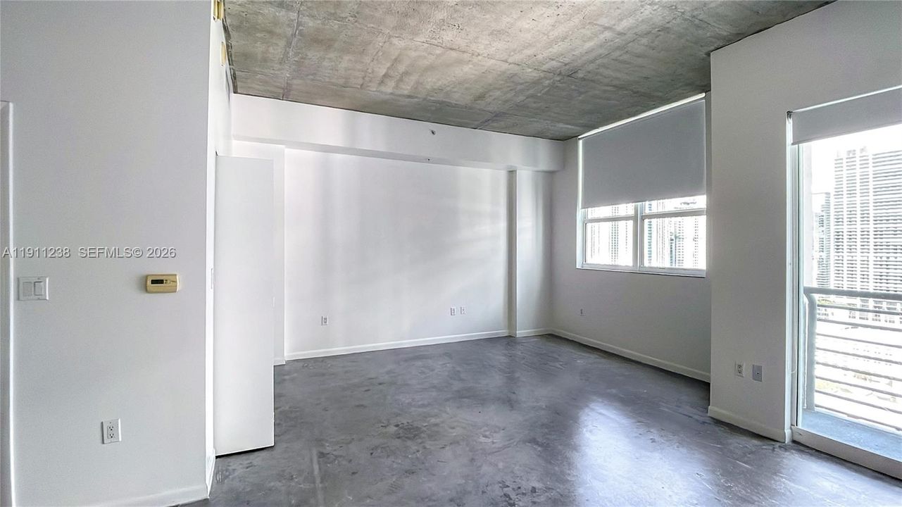 Bedroom area, lots of light and a pleasant view