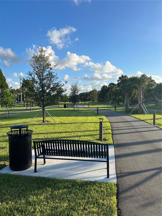 New Walking Park with pathways.
