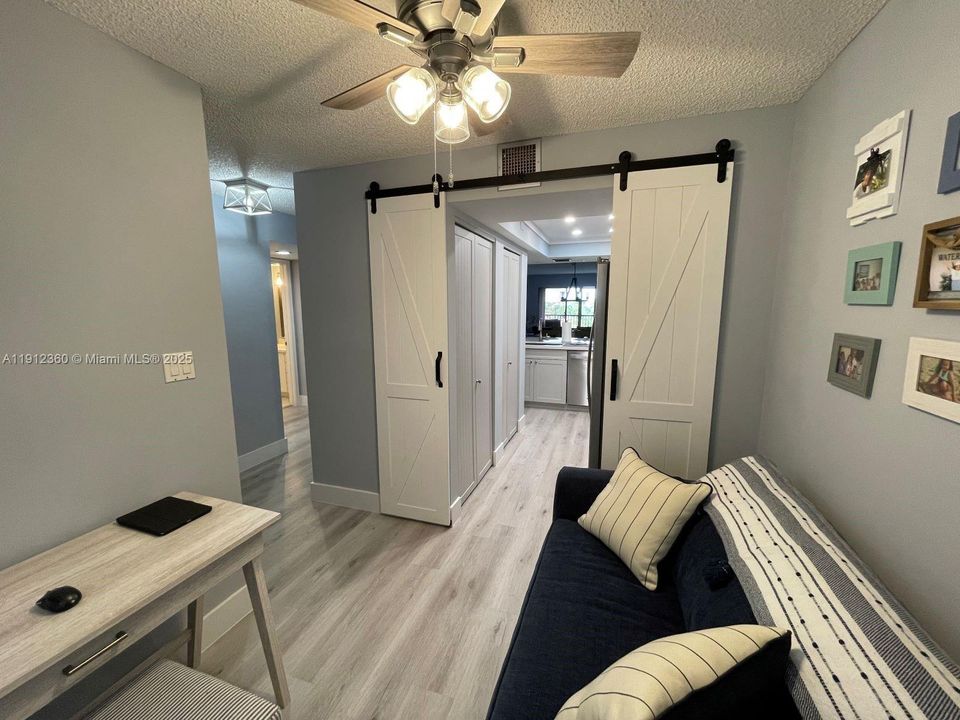 View from den to the kitchen.