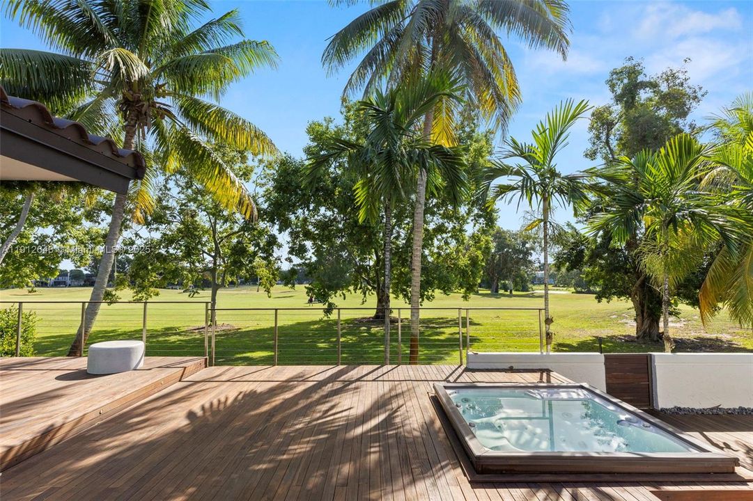 Golf Course views with tropical vegetation.