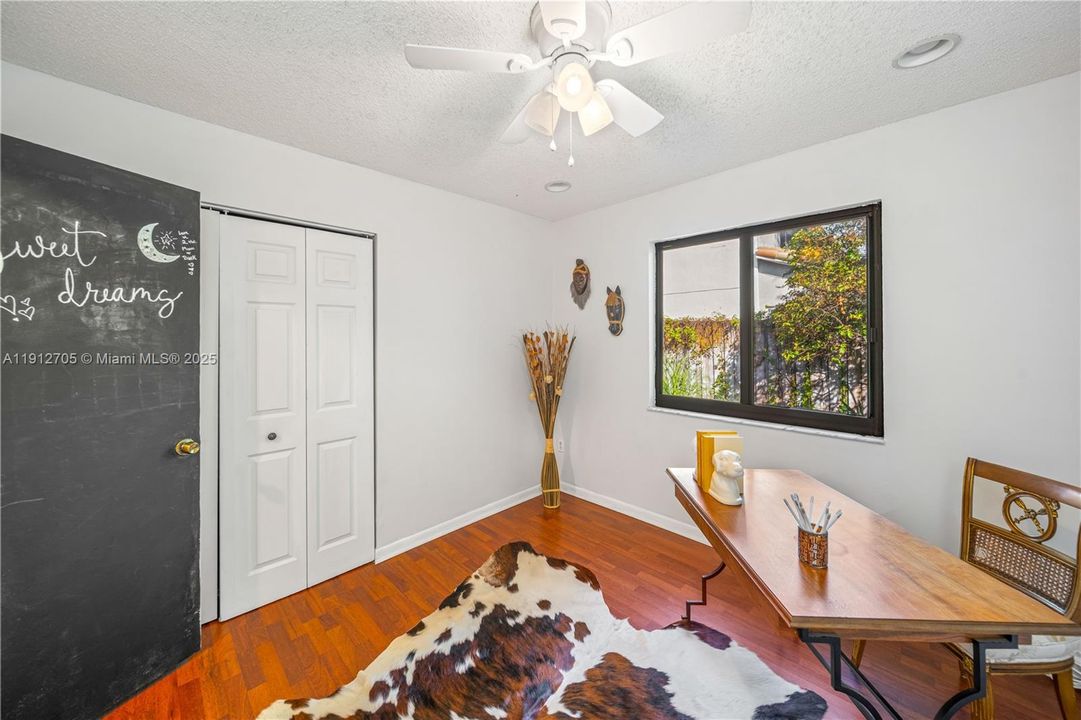 Bedroom currently used as office.