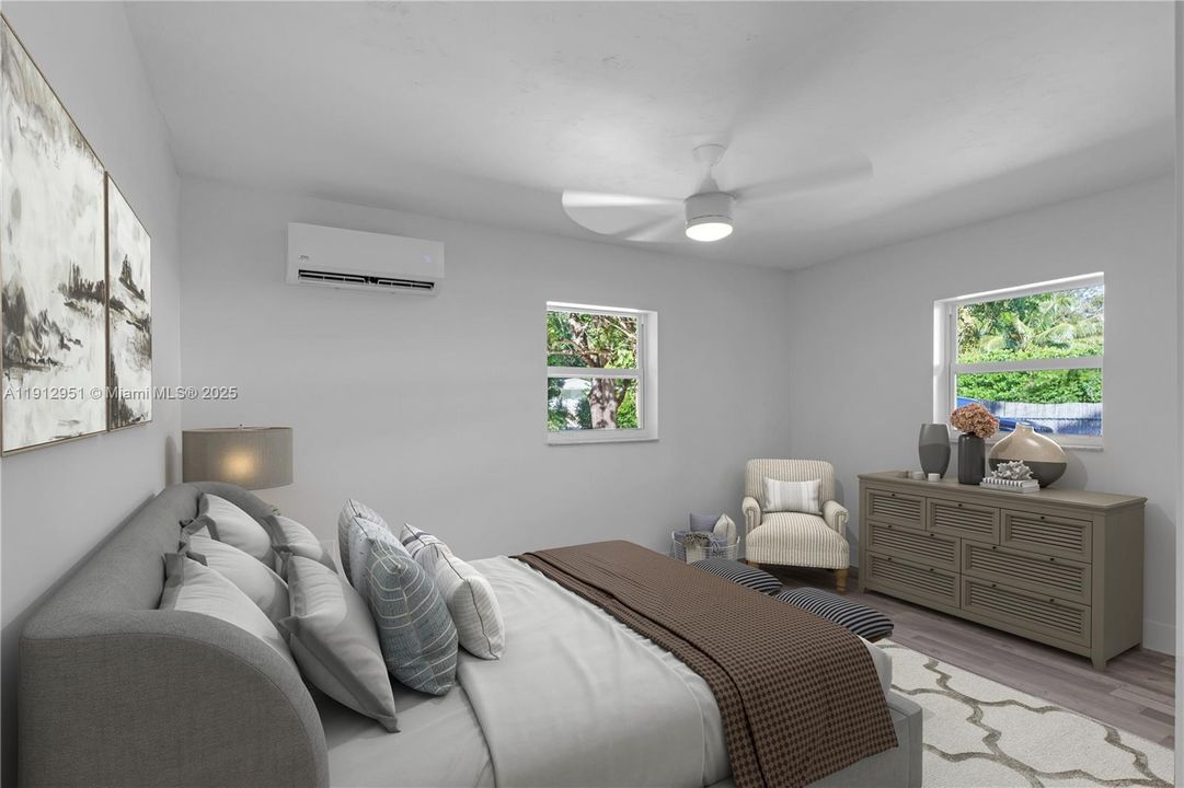 MAIN BEDROOM WITH NEW AC THROUGHOUT THE HOME!