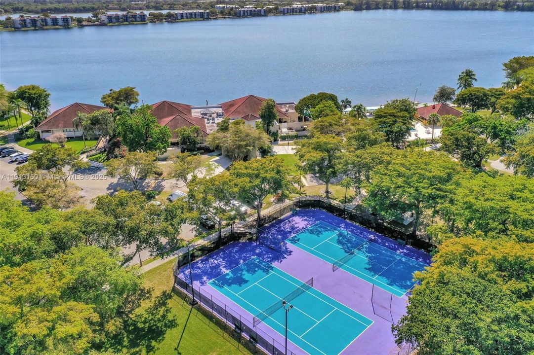 Tennis courts and basketball courts