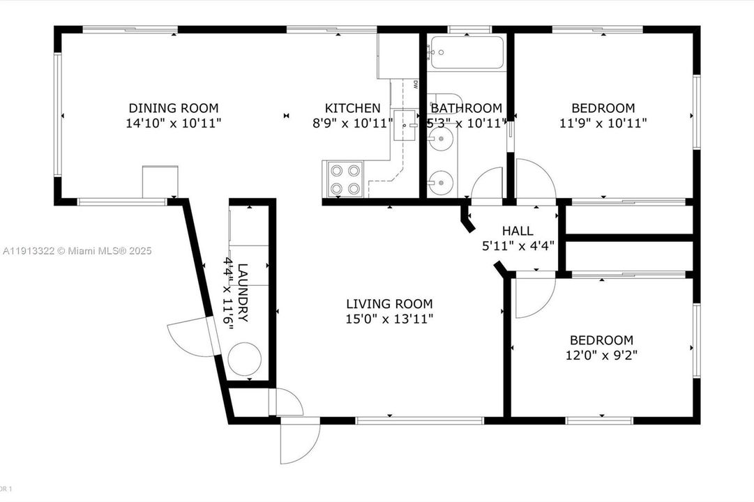 For Sale: $549,900 (2 beds, 1 baths, 959 Square Feet)