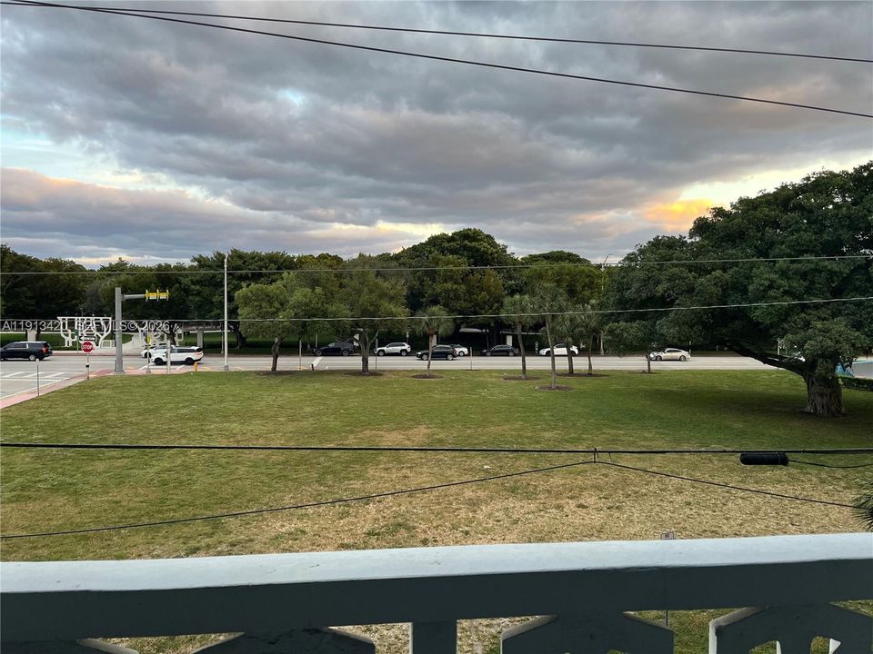 view from the balcony