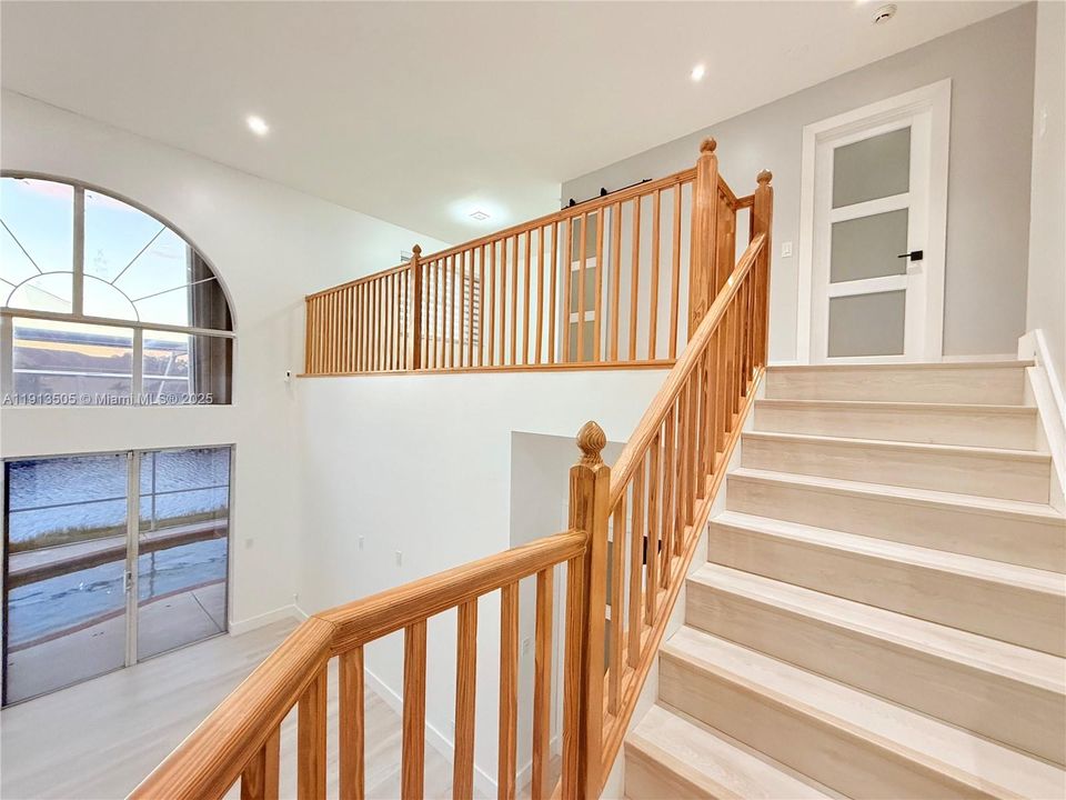 Stairs to Bedrooms and Bathroom