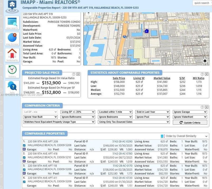 待售: $155,000 (1 贝兹, 1 浴室, 625 平方英尺)