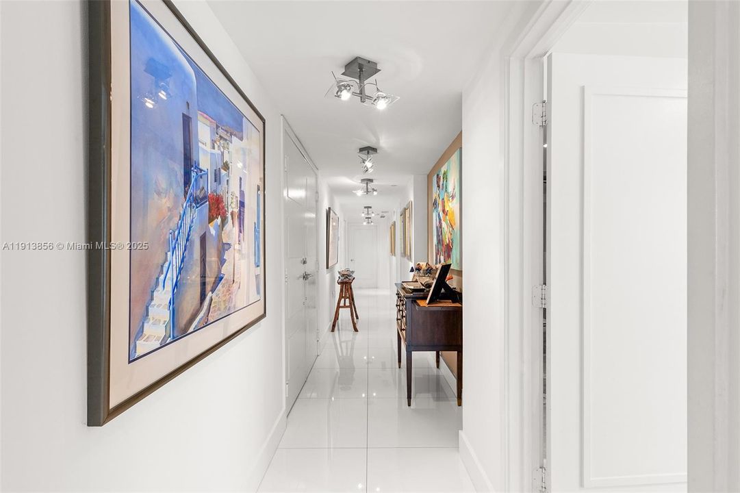 Interior hallway of Riva #101