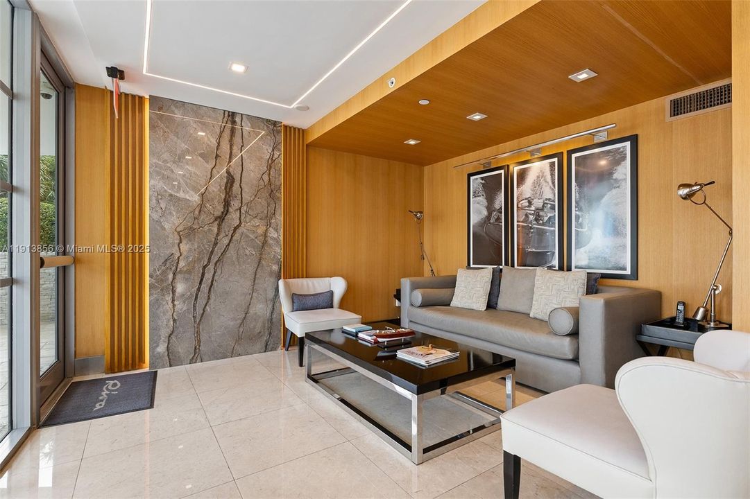 Valet parking, 24 hour door person, Lake Como inspired lobby!