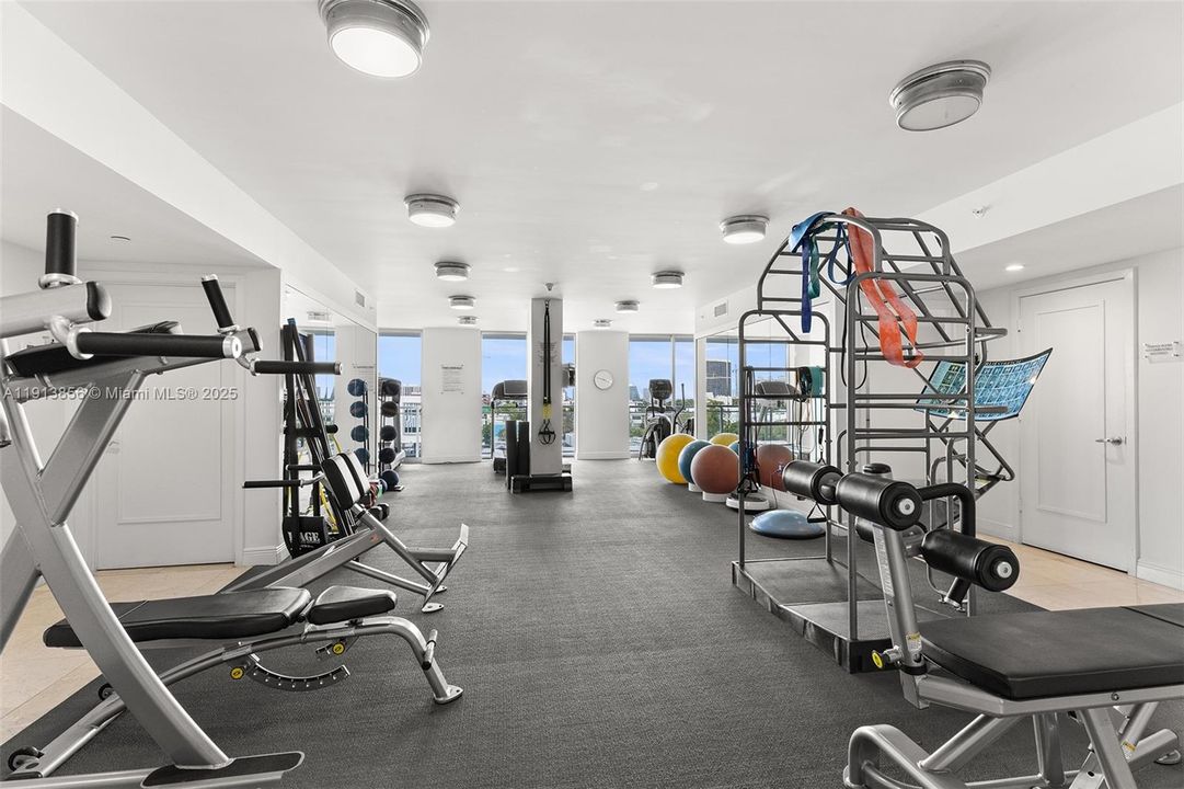 Common area gym for the exclusive use of the owners in this boutique building