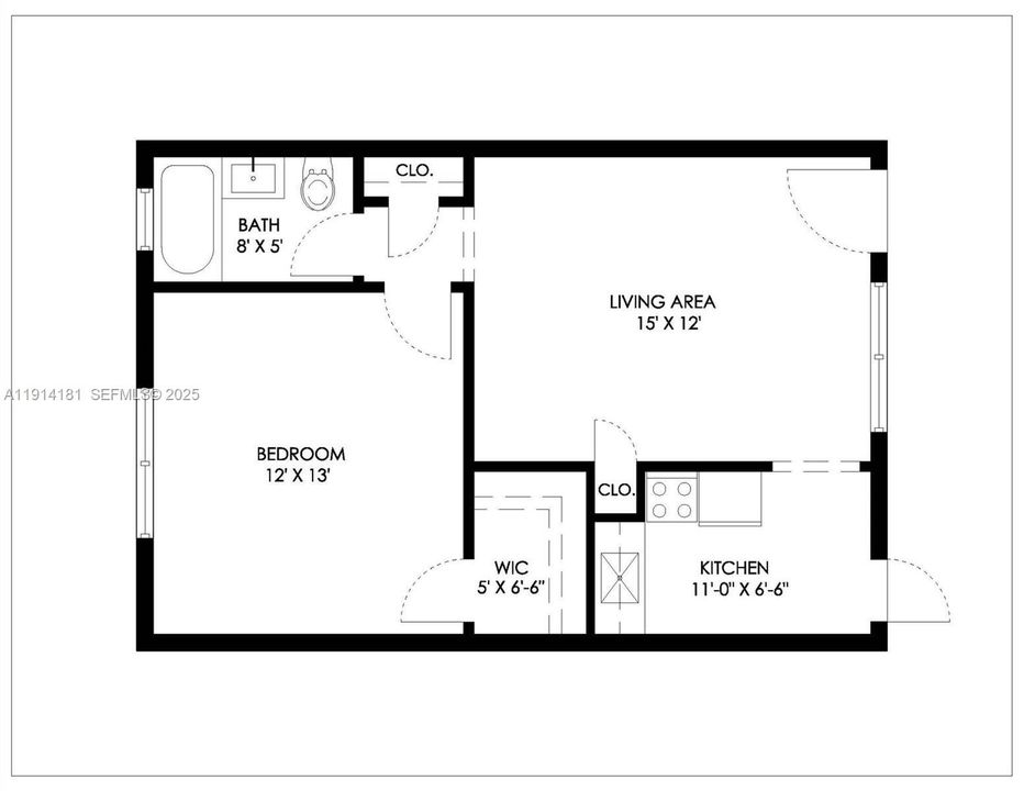 Active With Contract: $1,750 (1 beds, 1 baths, 548 Square Feet)