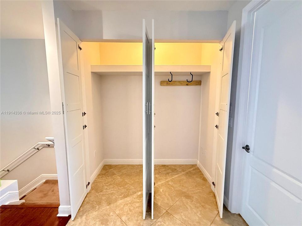 Custom Storage Closet with Bike Hooks