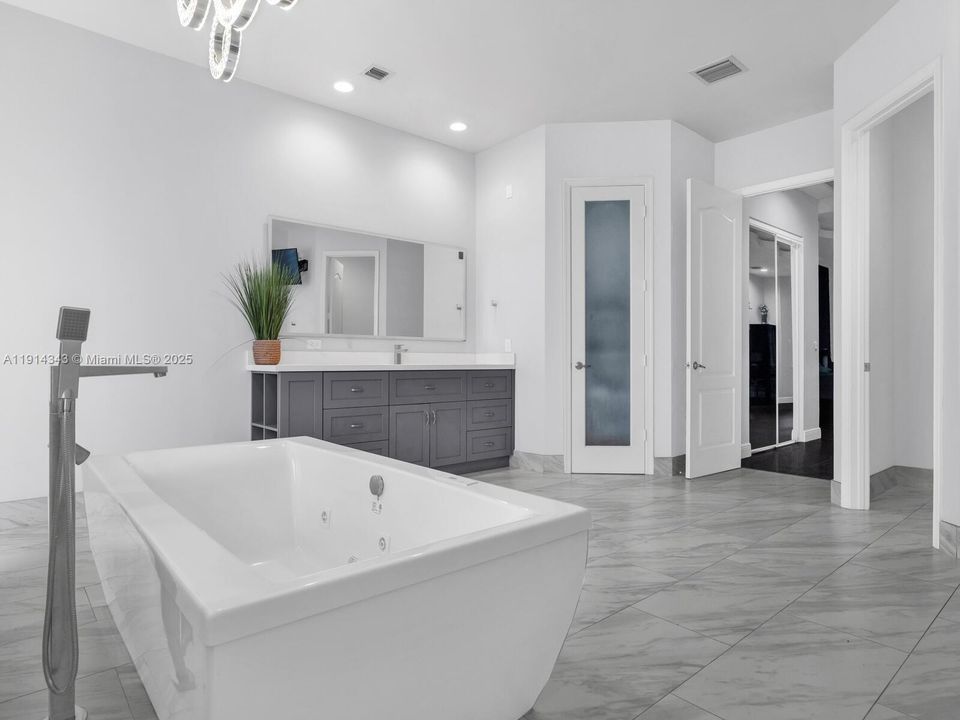 Primary bathroom photoshopped white for your viewing options