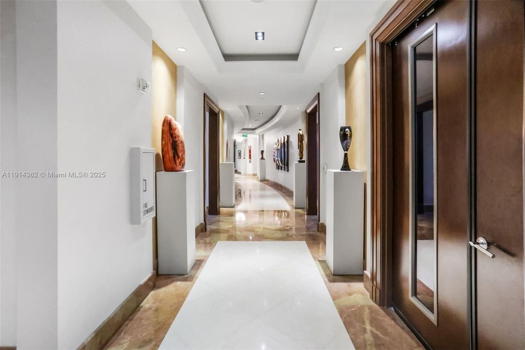 Hallways adorned with lovely art