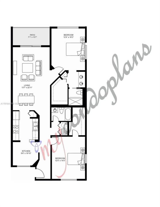 For Sale: $310,000 (2 beds, 2 baths, 1417 Square Feet)