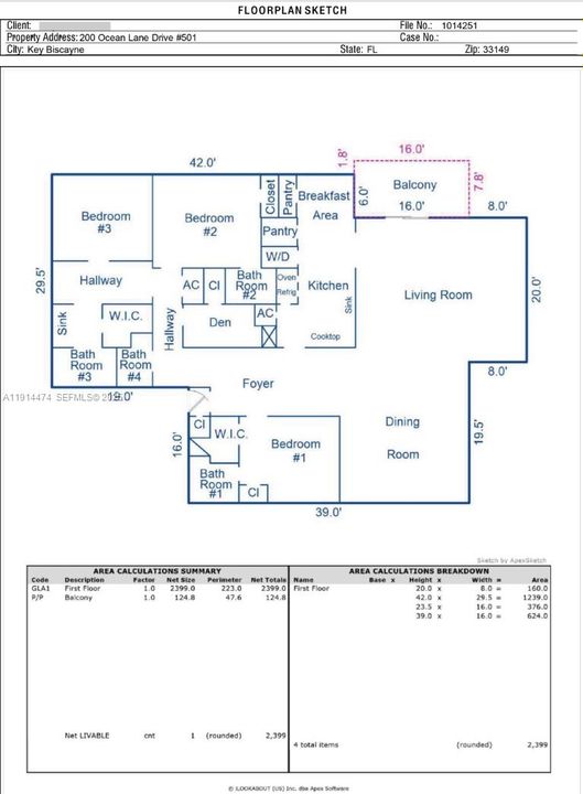 Floor plan + Measurements
