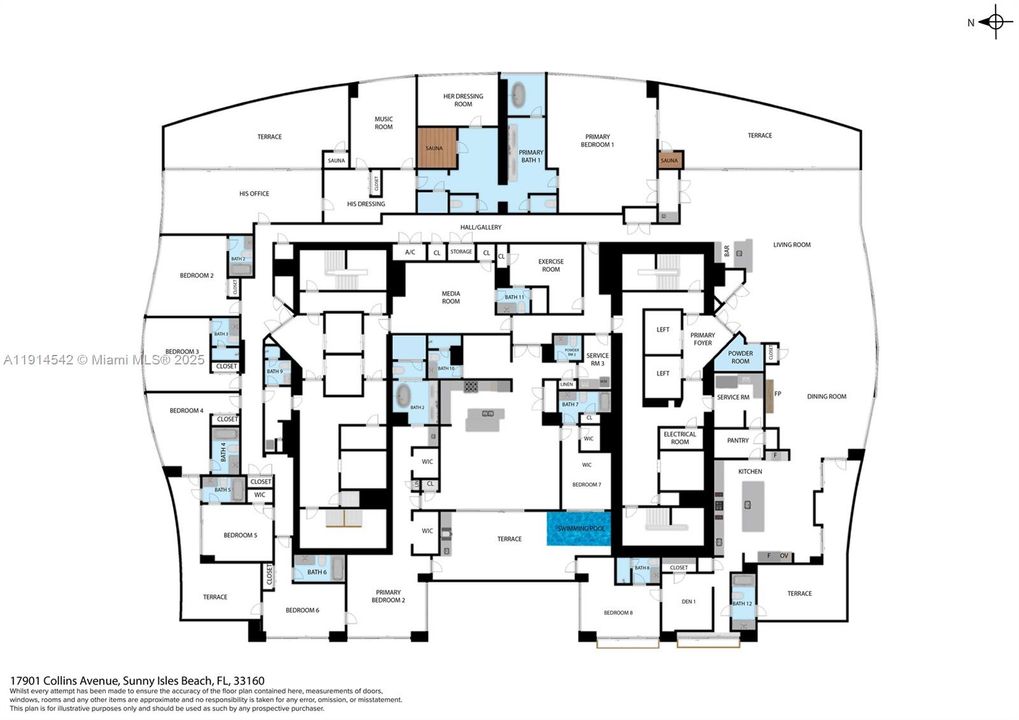 For Sale: $19,950,000 (7 beds, 9 baths, 9993 Square Feet)