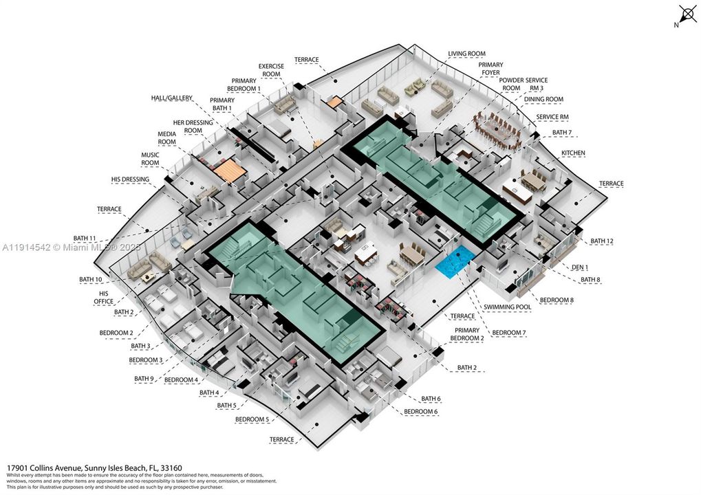 For Sale: $19,950,000 (7 beds, 9 baths, 9993 Square Feet)