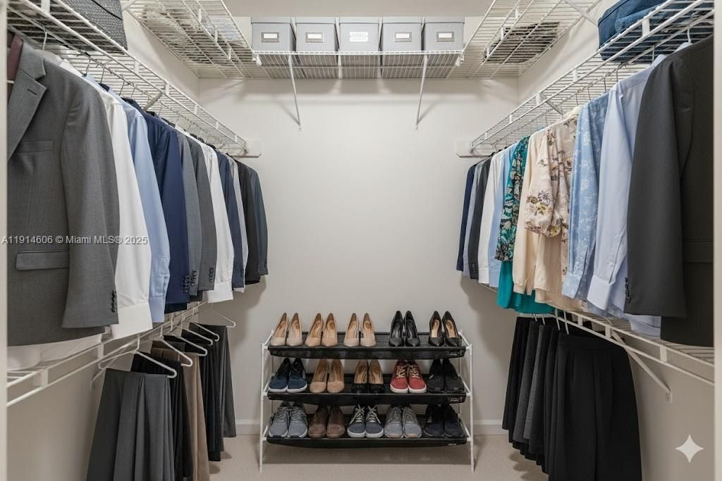 Closet has been digitally restaged