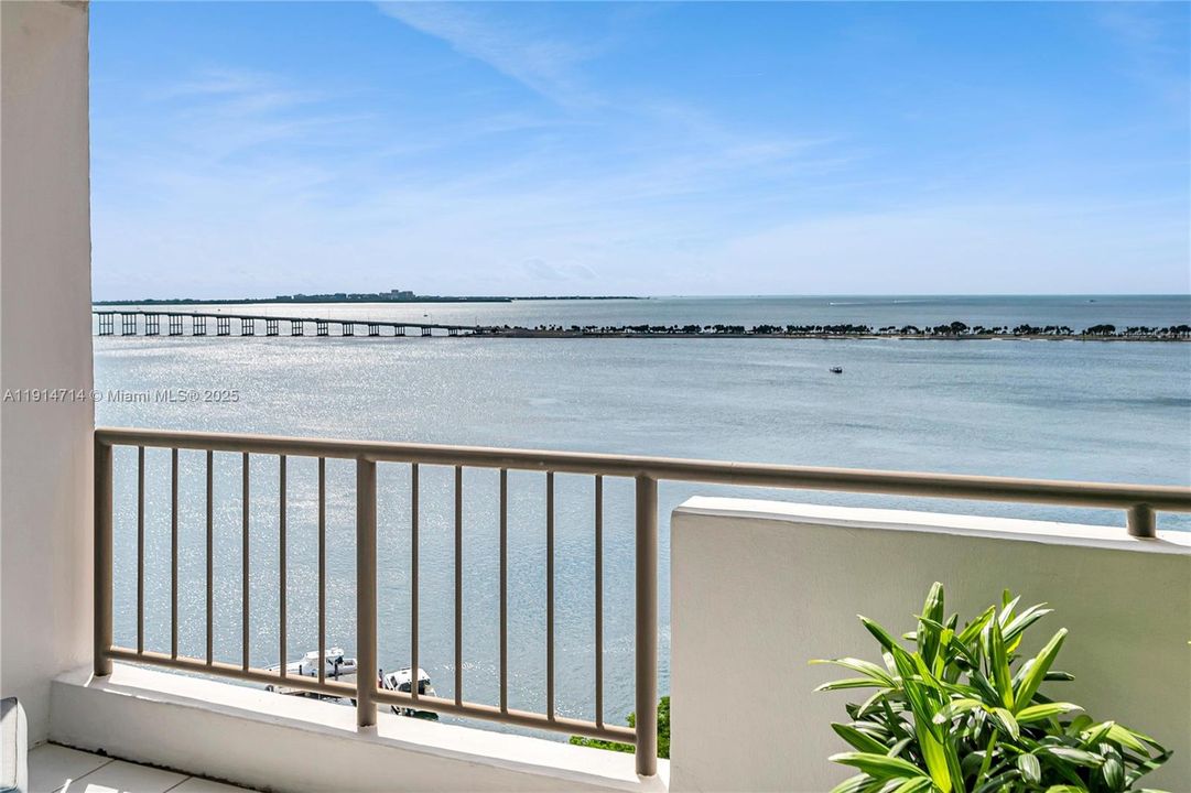 Bay views from the living room terrace