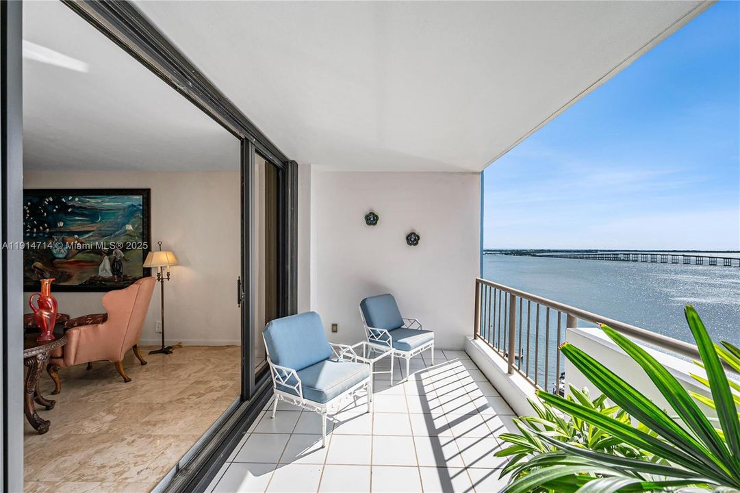 Bay views from the living room terrace