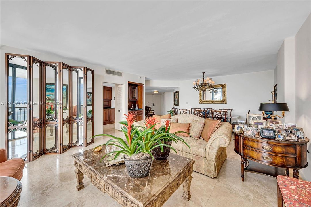 Living room and dining room.