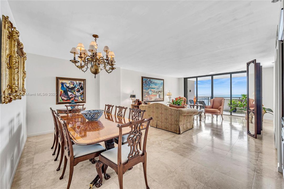 Dining and living room